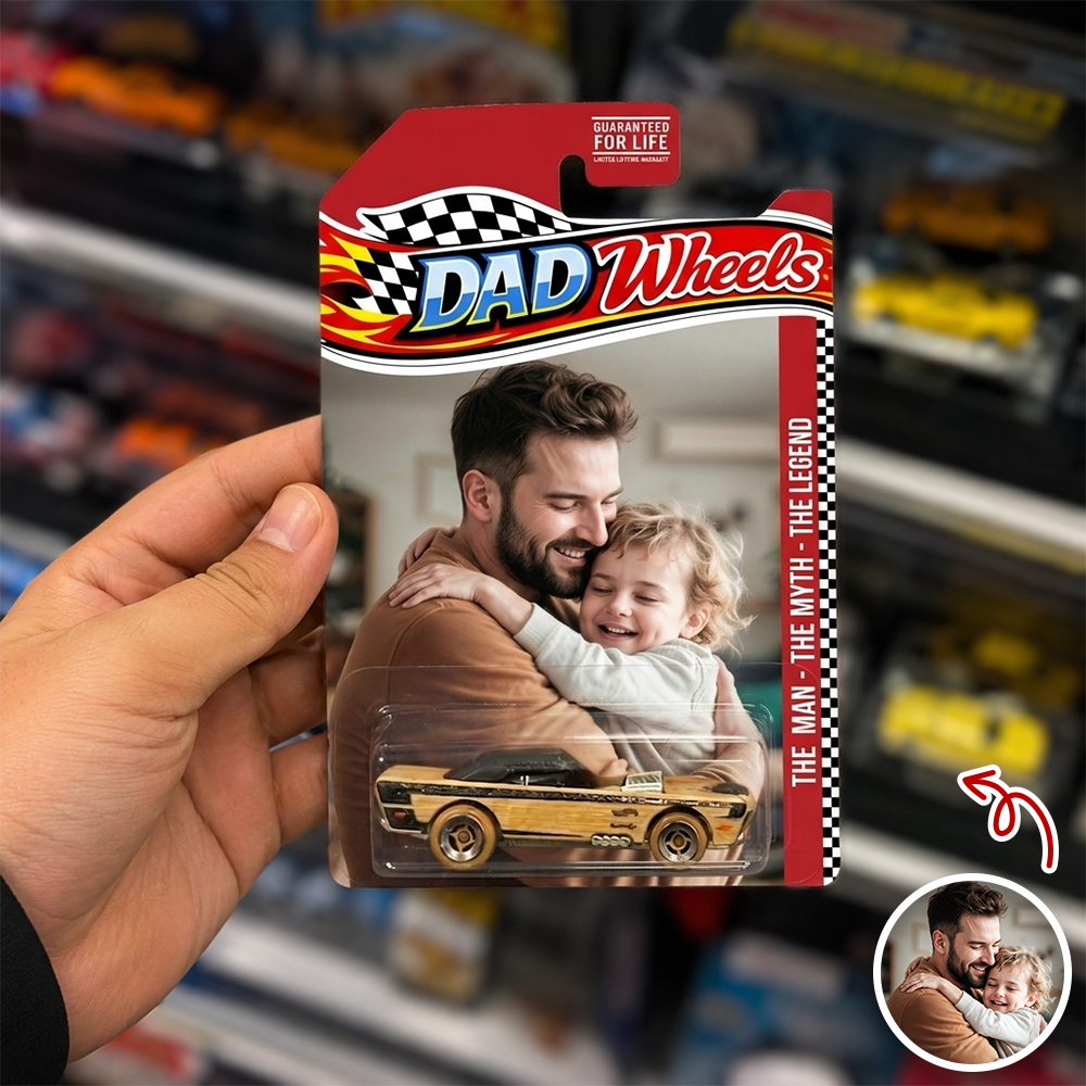 Personalized Hot Wheels Car Photo Gift for Dad Father's Day HN590 - Hot Wheels GradoCreations