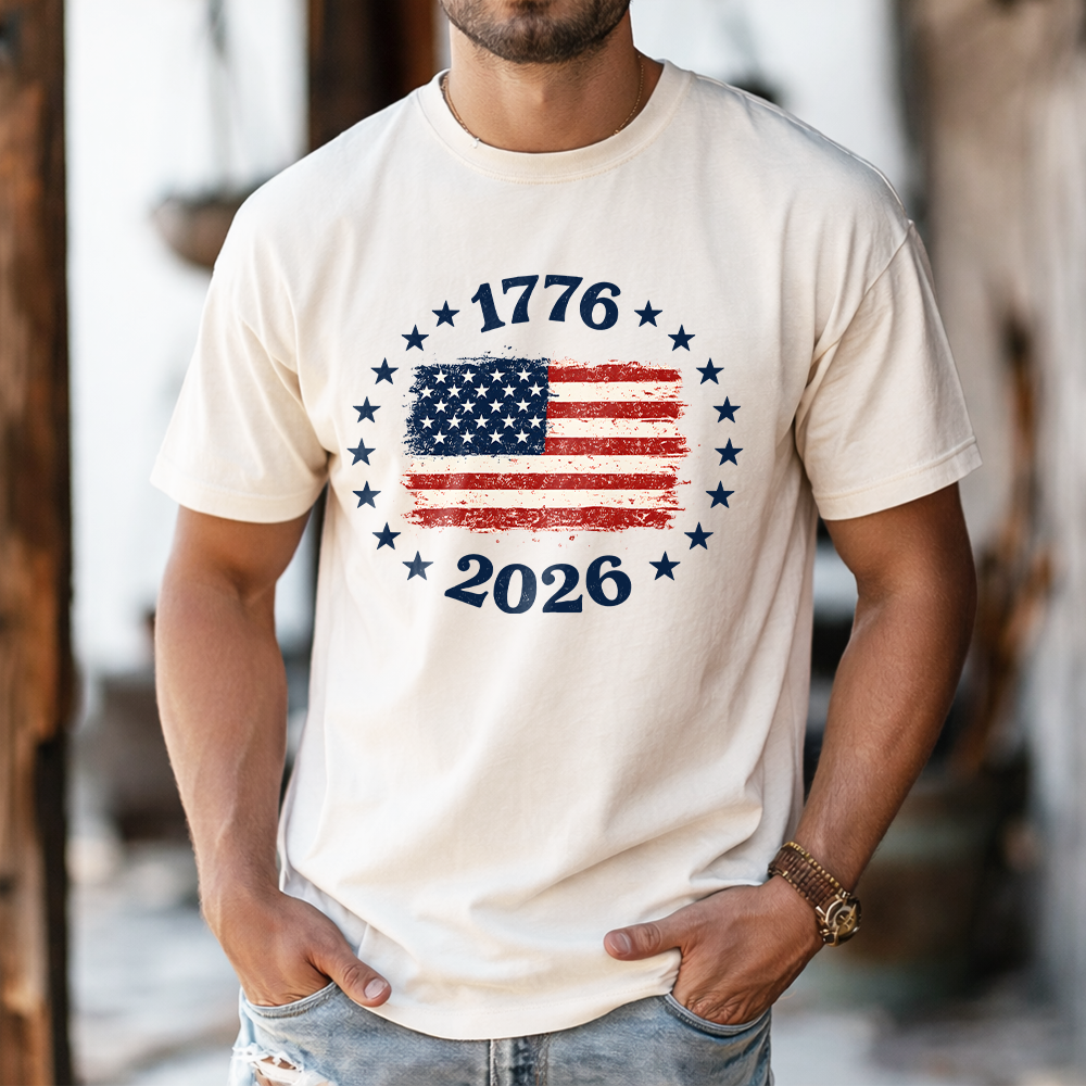 Patriotic USA Flag Comfort Shirt Custom Independence Day Gift Comfort Shirt GradoCreations