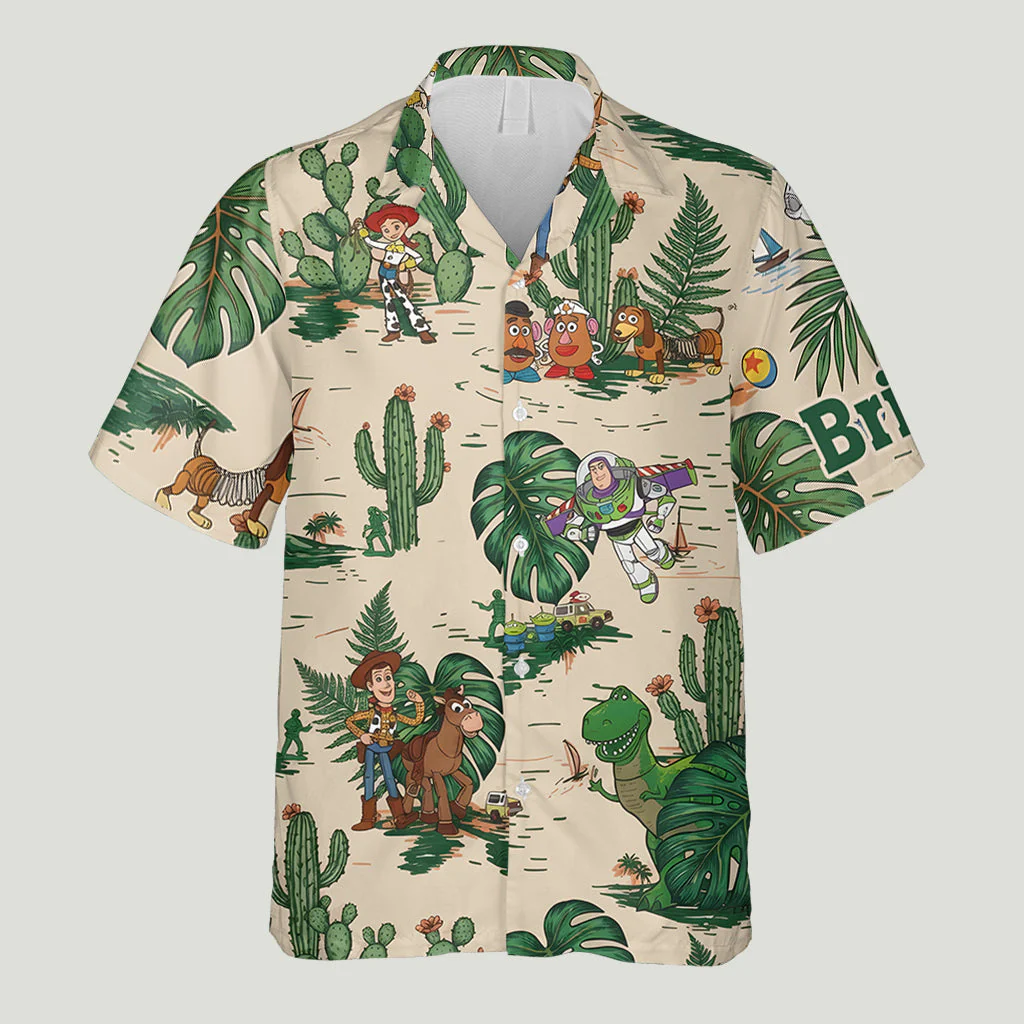 Personalized Hawaiian Shirt with Cowboy Toy & Friends Gift for Movie Fans