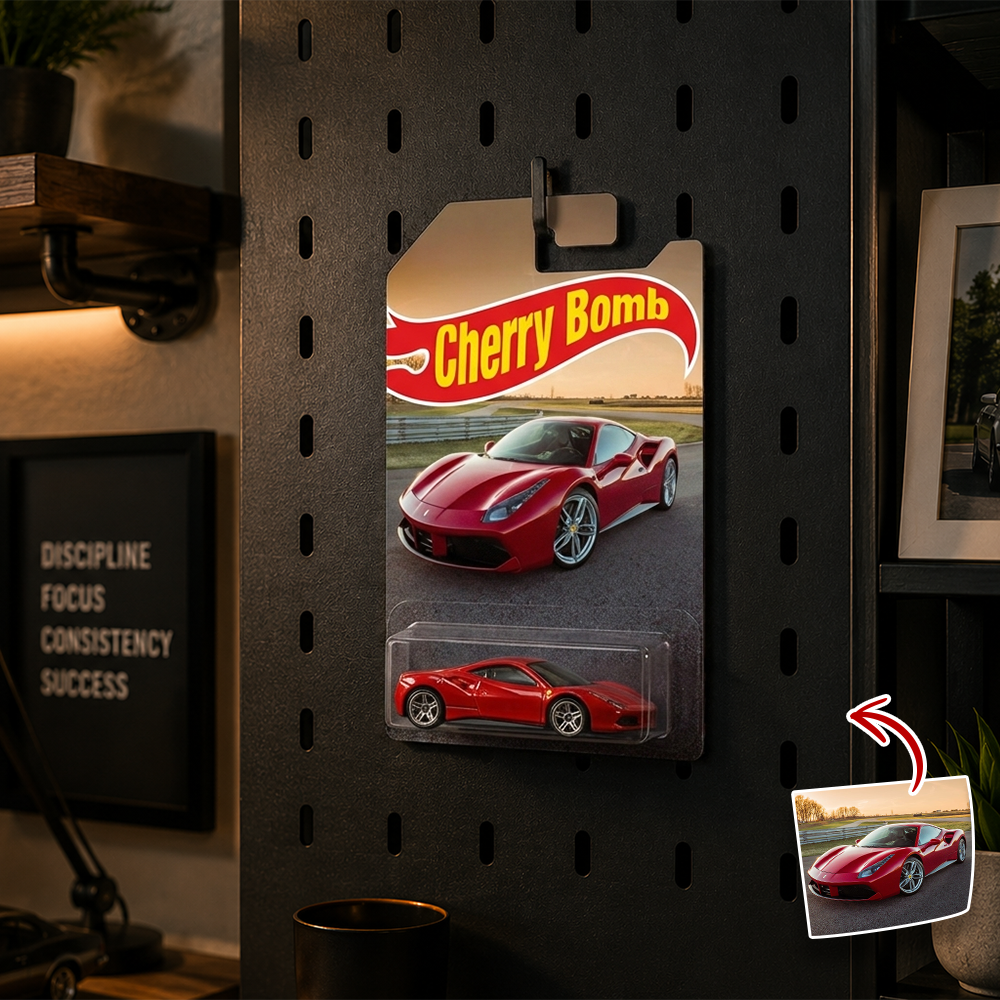 Personalized Car Photo Wheels Custom Gift for Dad Car Lovers HN590 - Hot Wheels GradoCreations
