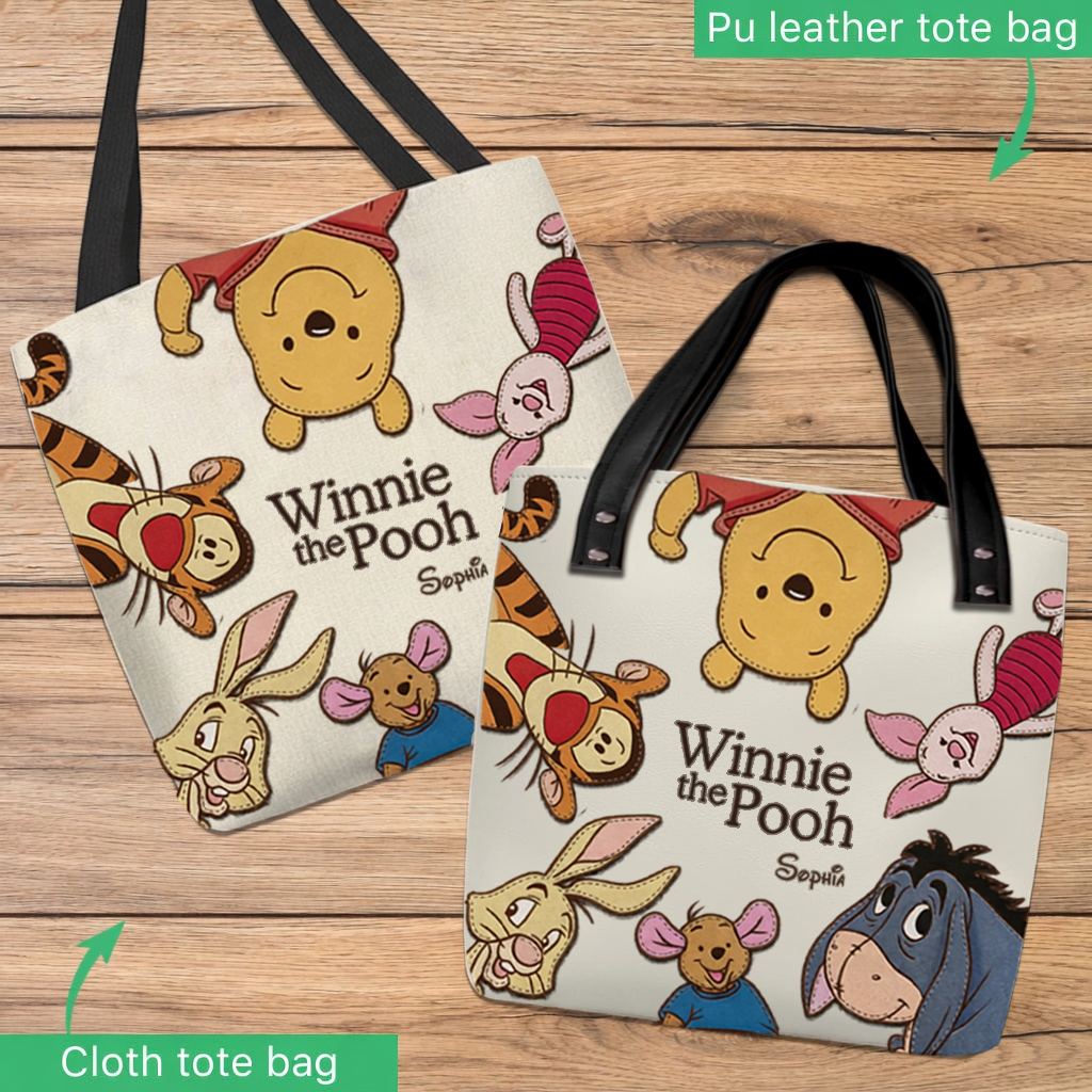 Personalized Winnie the Pooh Tote Bag Gift for Fans | 100th Anniversary