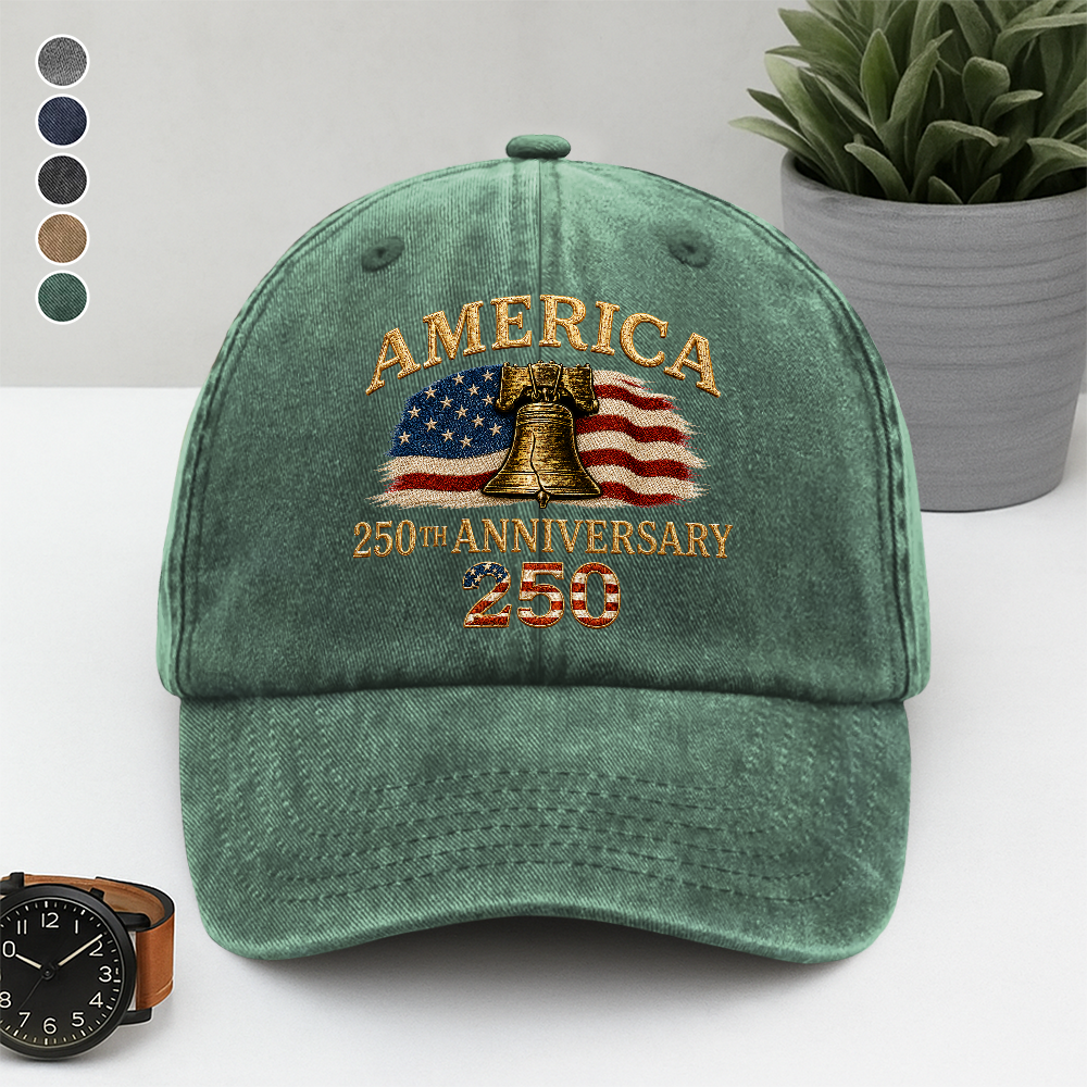 Personalized Washed Denim Baseball Cap 4th of July Gift HN590 - Washed Denim Baseball Cap GradoCreations