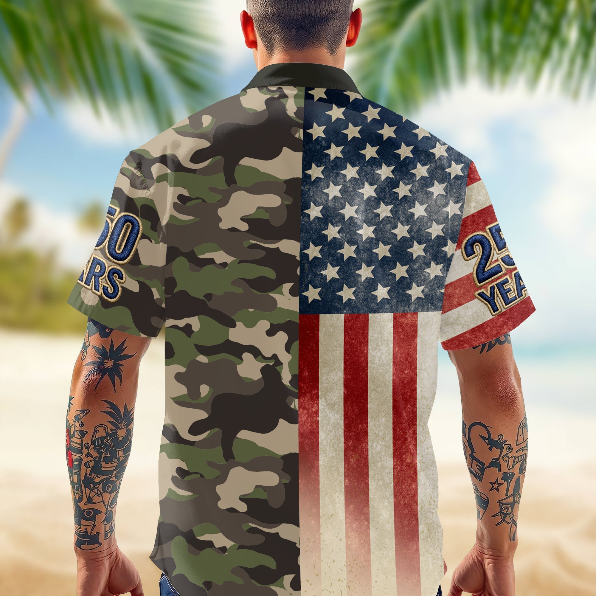 Personalized Patriotic 4th of July Hawaiian Shirt Gift HN590 - AOP Hawai Shirt GradoCreations
