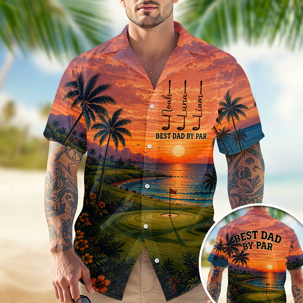 Personalized Hawaii Shirt for Dad Custom Name Golf Gift HN590 - AOP Hawai Shirt GradoCreations