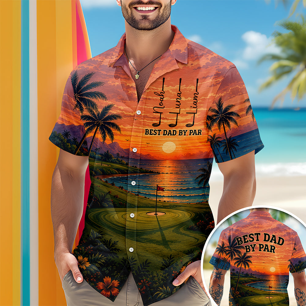 Personalized Hawaii Shirt for Dad Custom Name Golf Gift HN590 - AOP Hawai Shirt GradoCreations