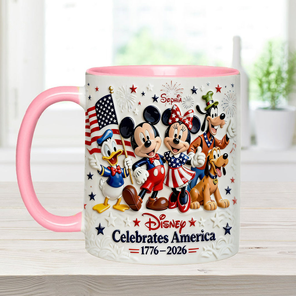 Personalized Disney Mug Celebrating USA's 250th Anniversary Gift