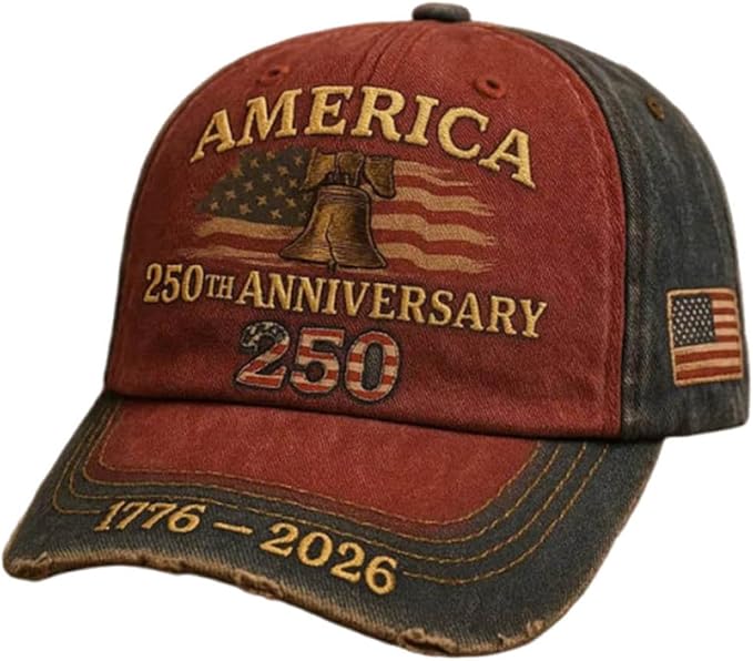 Personalized USA 250th Anniversary Embroidered Cap Gift HN590 - Embroidery Hat Josh GradoCreations