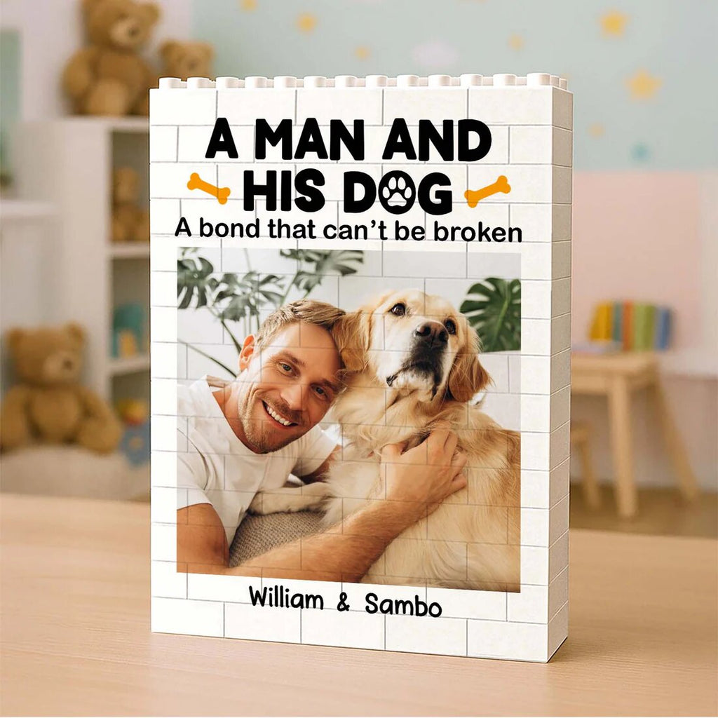 Custom Photo Building Blocks Personalized Gift for Dad HN590 - Building Blocks GradoCreations