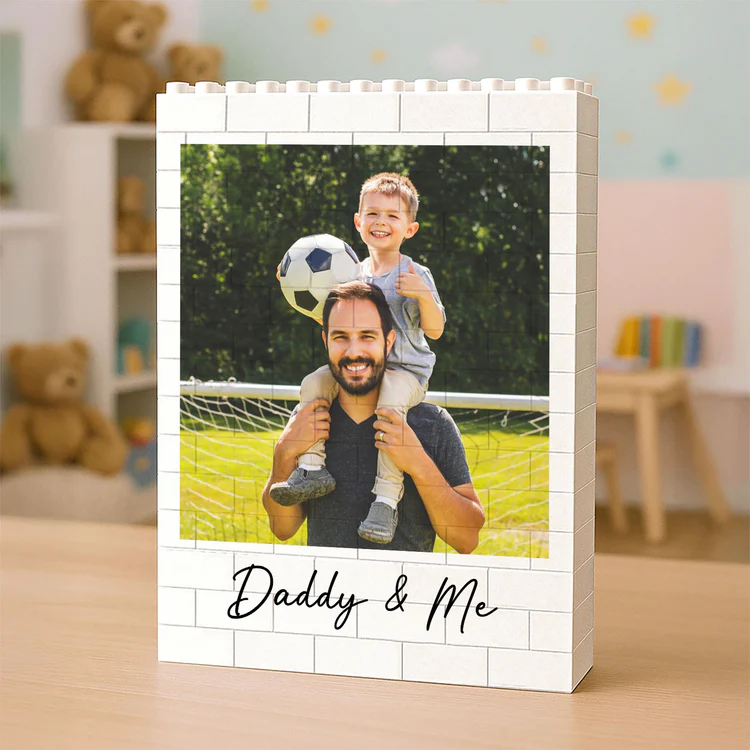 Custom Photo Building Blocks Gift for Dad Family Keepsake HN590 - Building Blocks GradoCreations