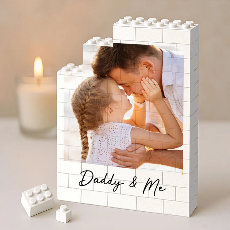 Custom Photo Building Blocks Gift for Dad Family Keepsake HN590 - Building Blocks GradoCreations
