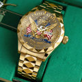 Personalized 250th Anniversary American Flag Men's Watch Gift for Patriots