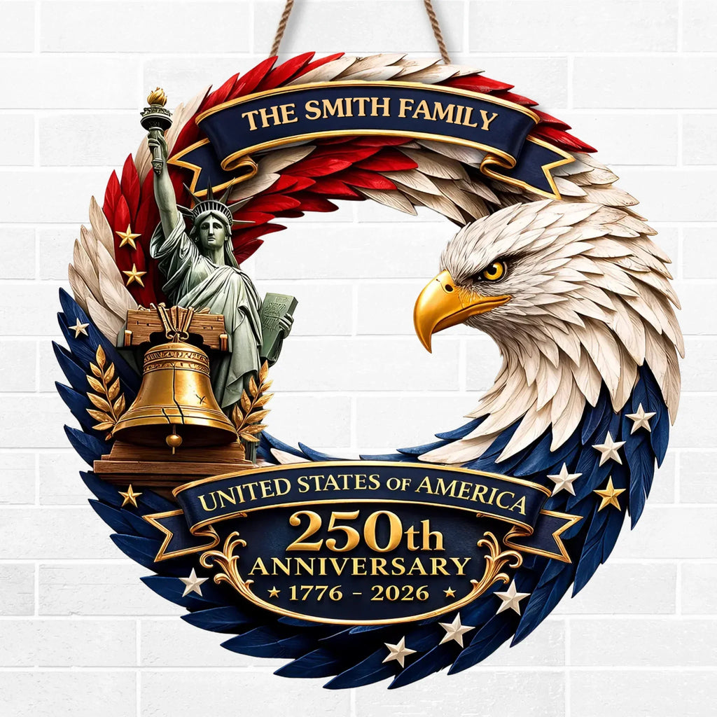 Custom Wood Sign Personalized 250th Anniversary Gift for Family