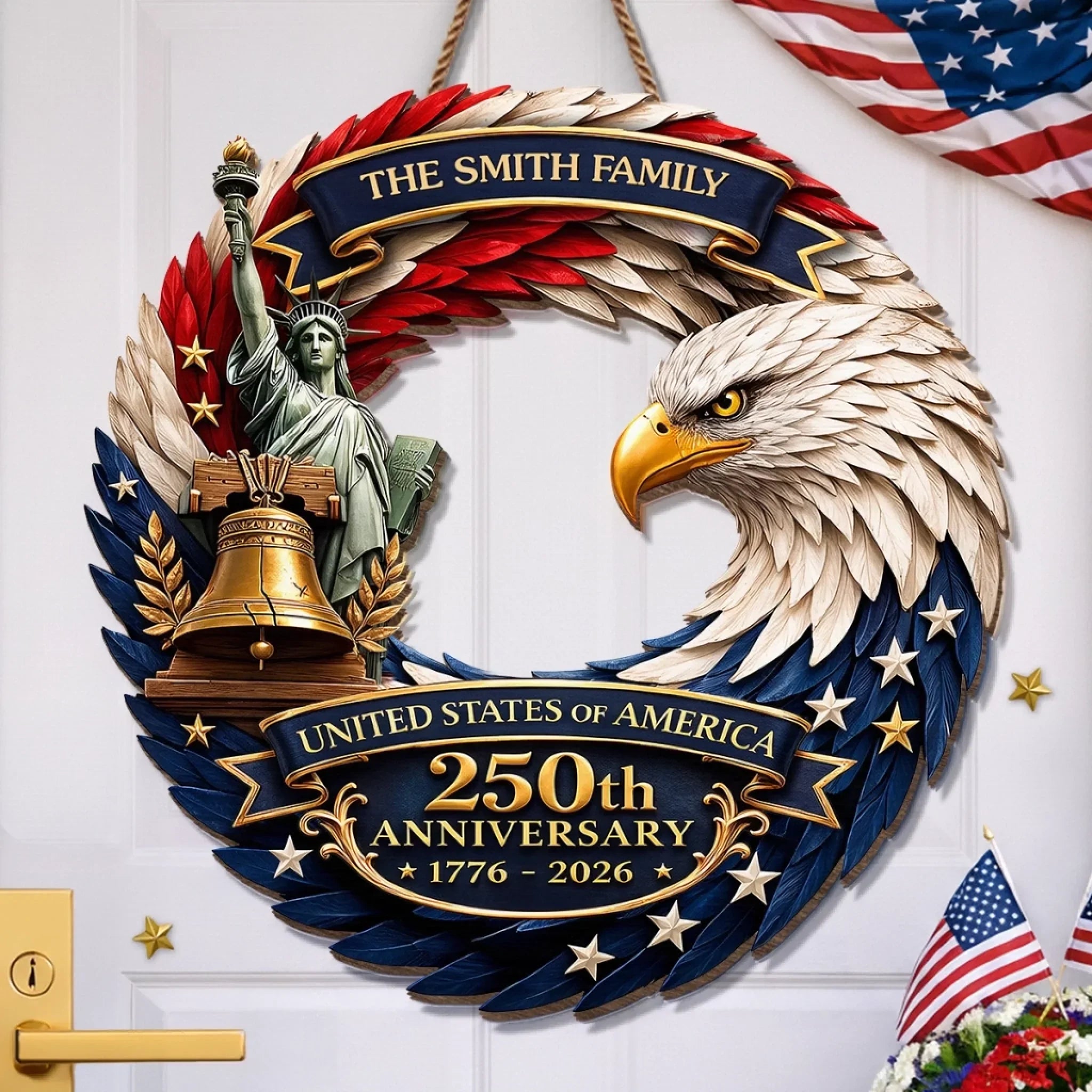 Custom Wood Sign Personalized 250th Anniversary Gift for Family