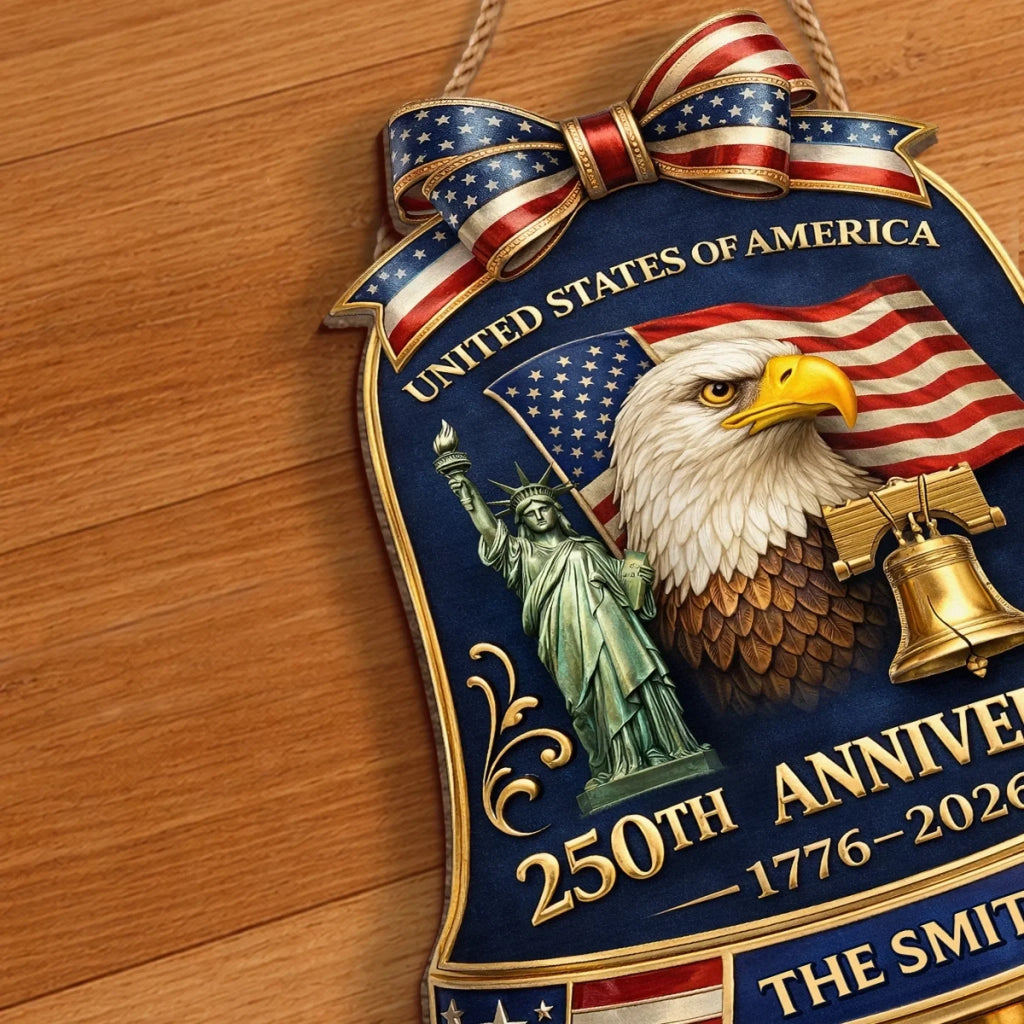Personalized Wood Sign for 250th Anniversary Gift for Family