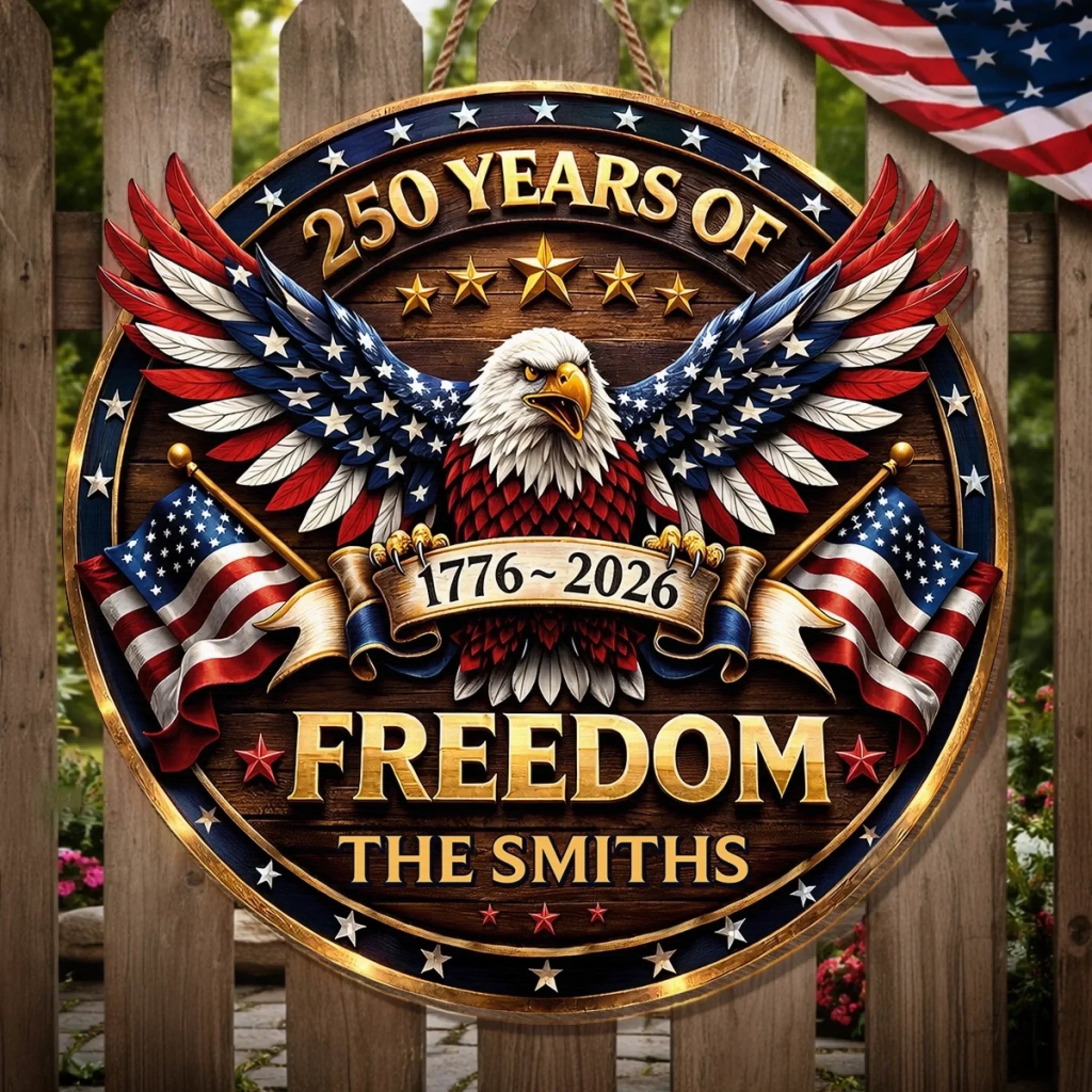 Personalized Wood Sign 250th Anniversary Gift for Family