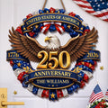 Personalized Wood Sign America 250th Anniversary Gift for Family