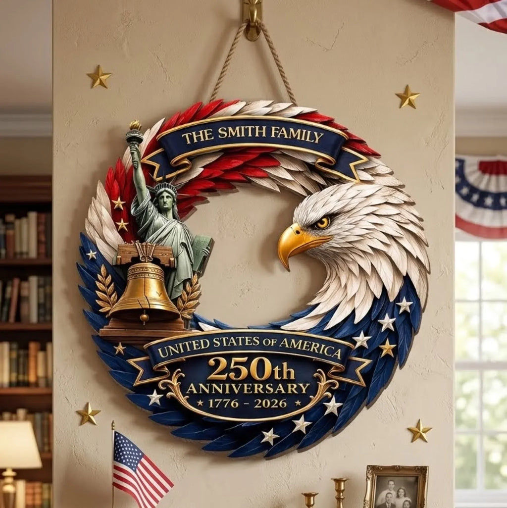 Custom Wood Sign Personalized 250th Anniversary Gift for Family