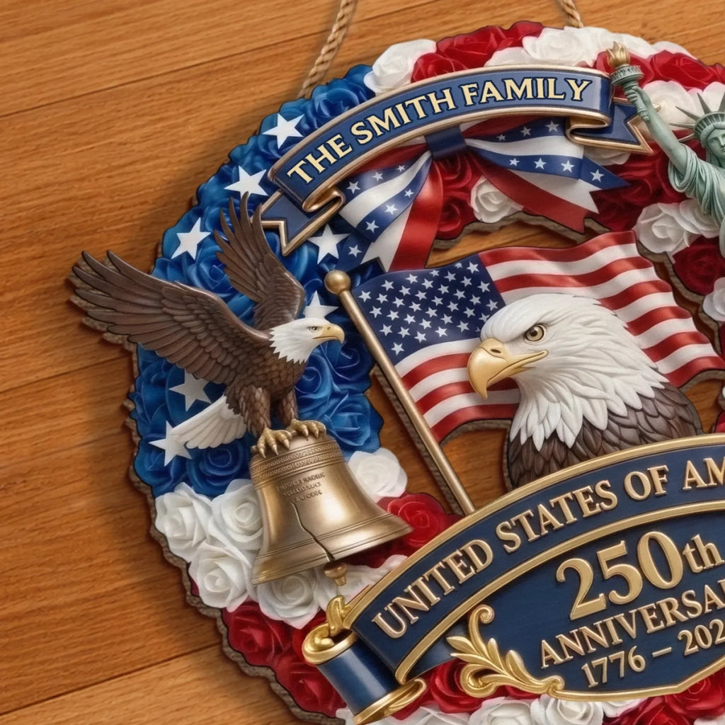 Custom Wood Sign - Personalized 250th Anniversary Gift for Family