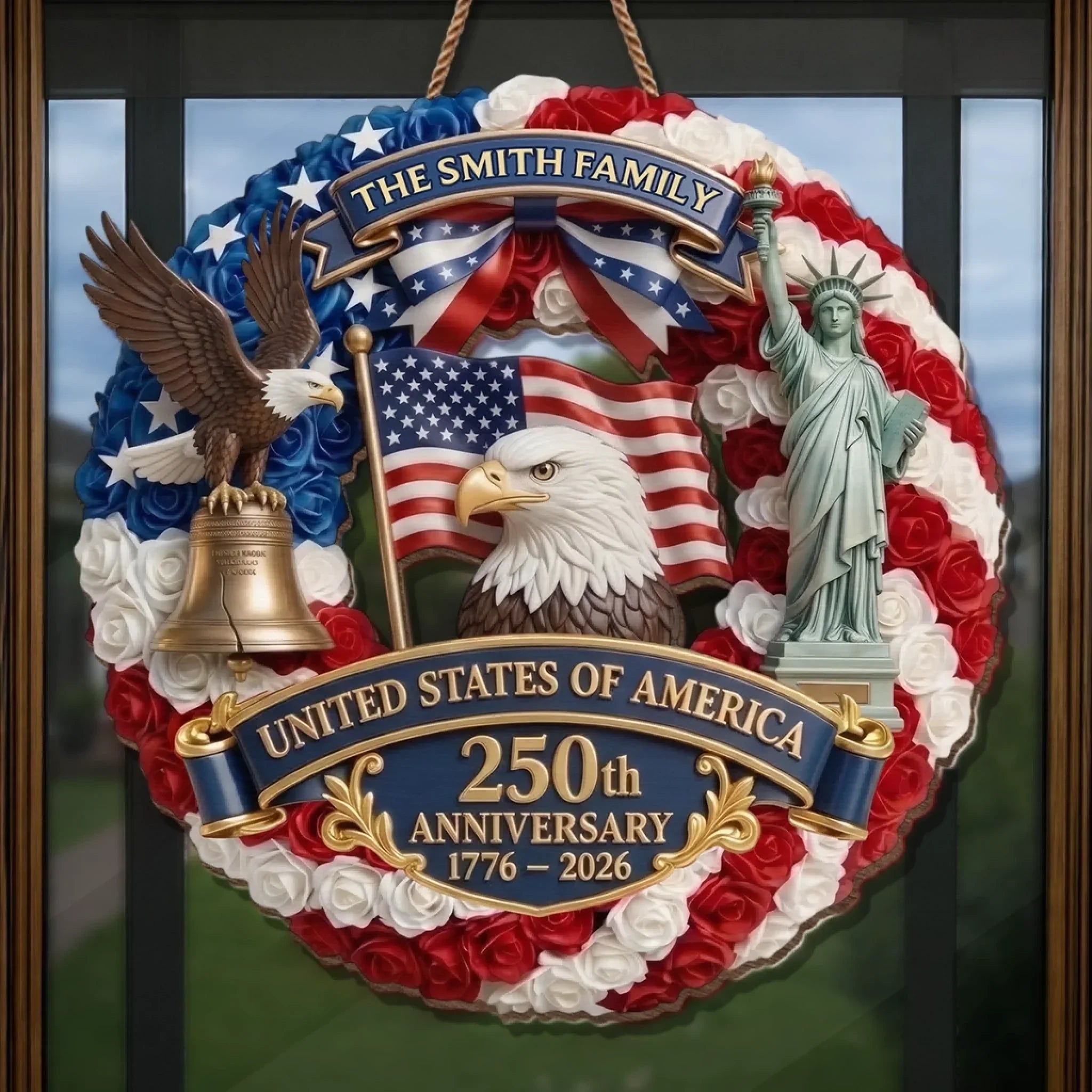 Custom Wood Sign - Personalized 250th Anniversary Gift for Family