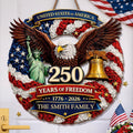 Personalized America 250th Anniversary Wood Sign Gift for Family