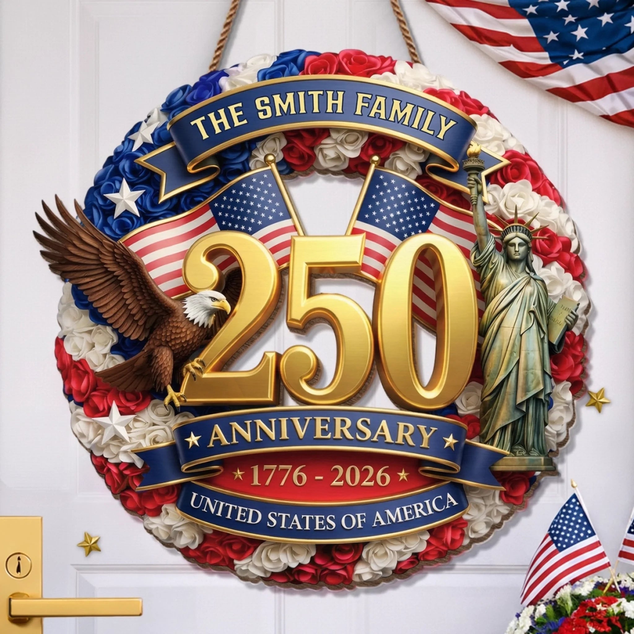 Personalized Wood Sign 250th Anniversary Gift for Family