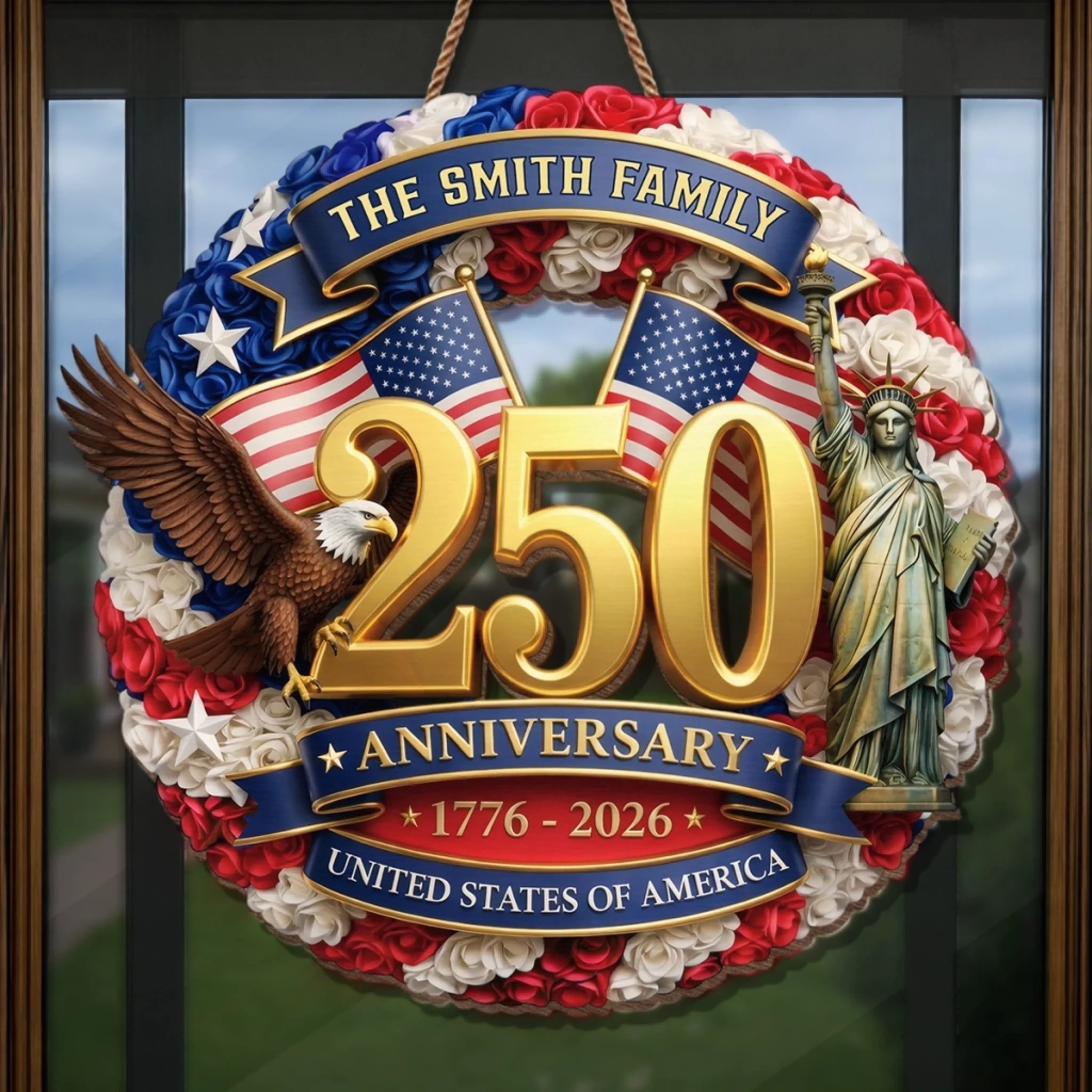 Personalized Wood Sign 250th Anniversary Gift for Family