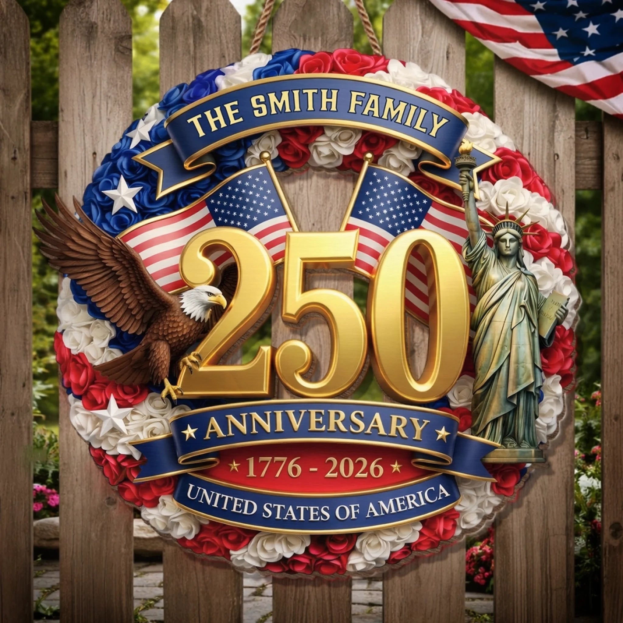 Personalized Wood Sign 250th Anniversary Gift for Family