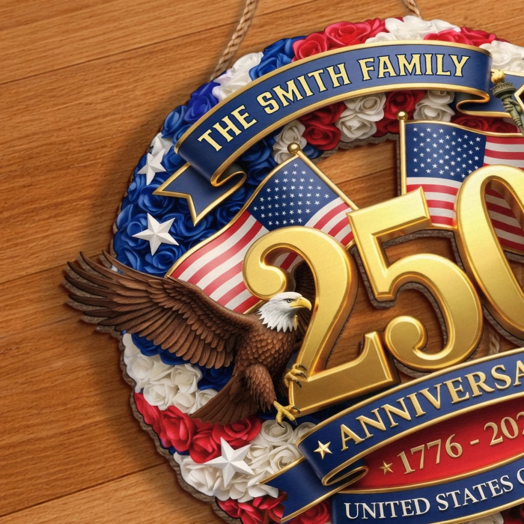 Personalized Wood Sign 250th Anniversary Gift for Family