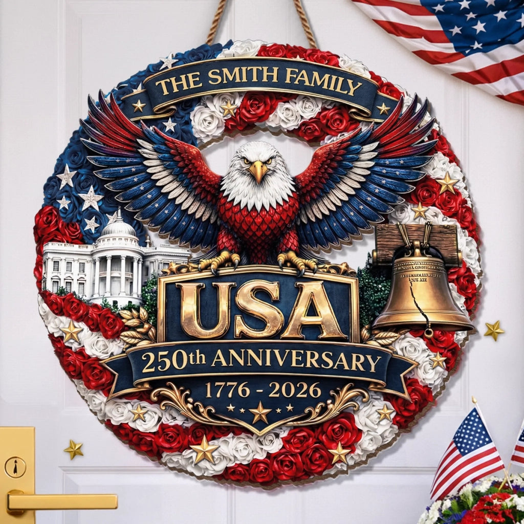 Personalized Wood Sign for America's 250th Anniversary Gift