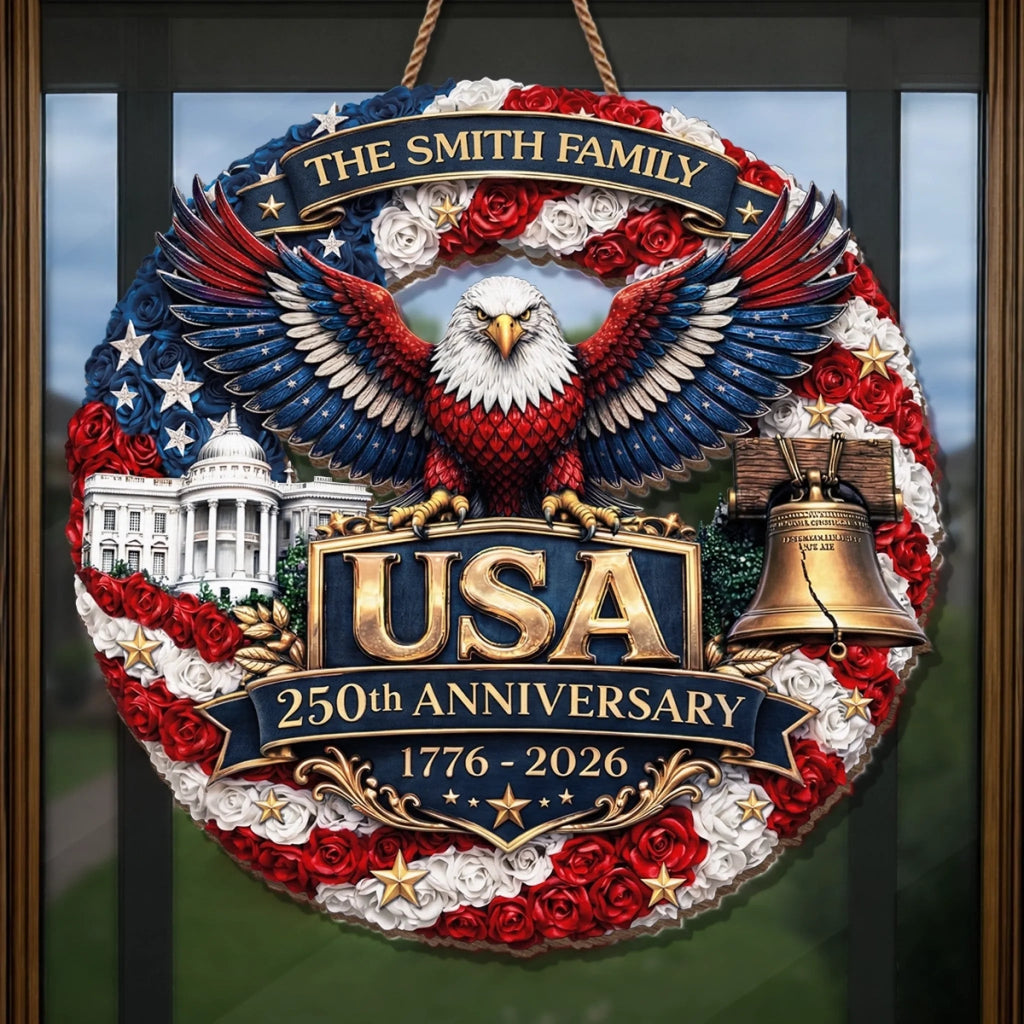 Personalized Wood Sign for America's 250th Anniversary Gift