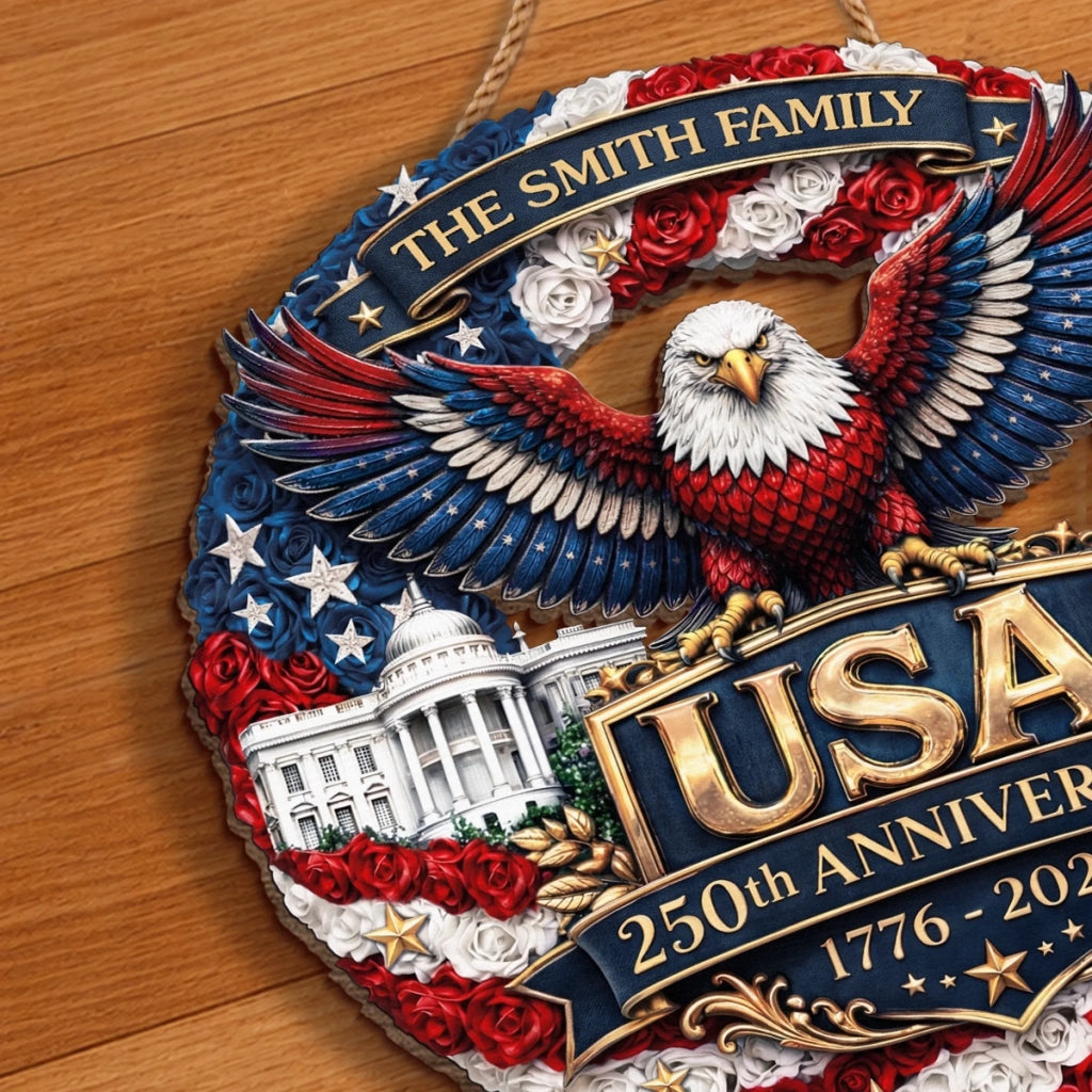 Personalized Wood Sign for America's 250th Anniversary Gift
