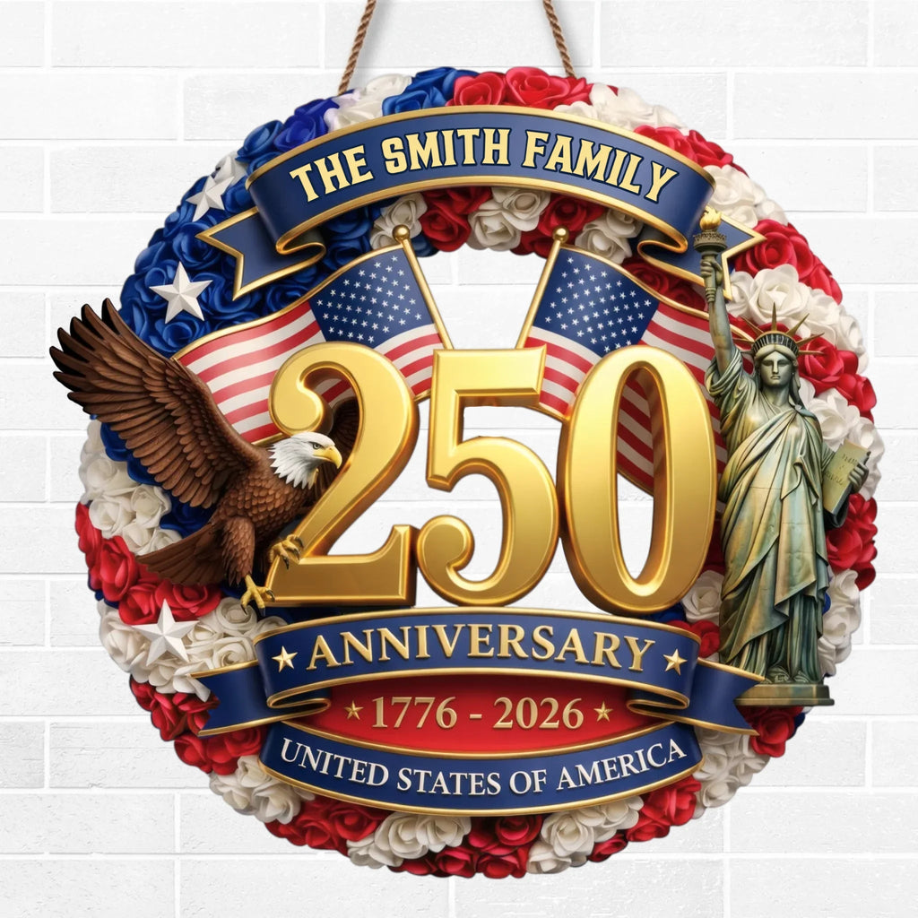 Personalized Wood Sign 250th Anniversary Gift for Family