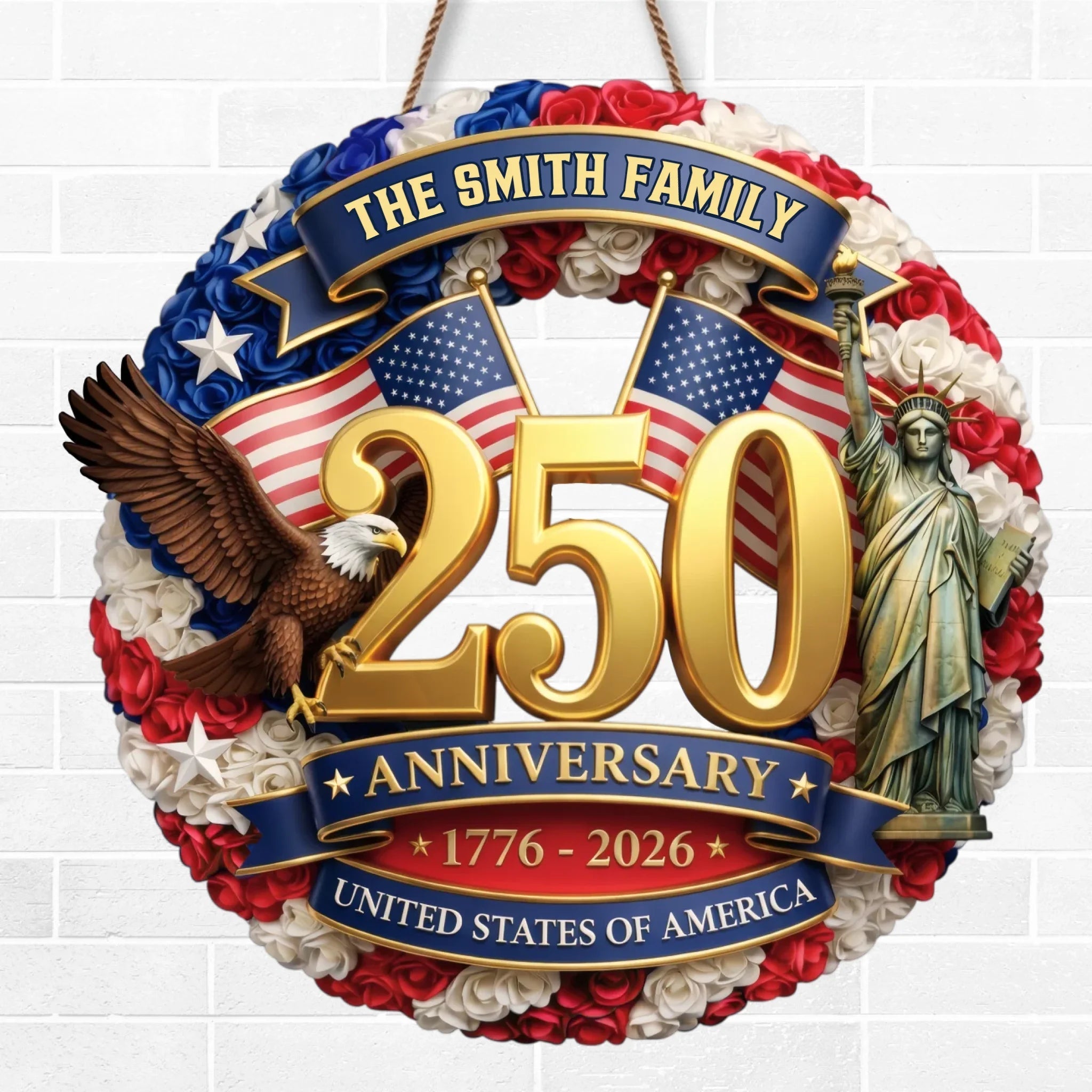 Personalized Wood Sign 250th Anniversary Gift for Family