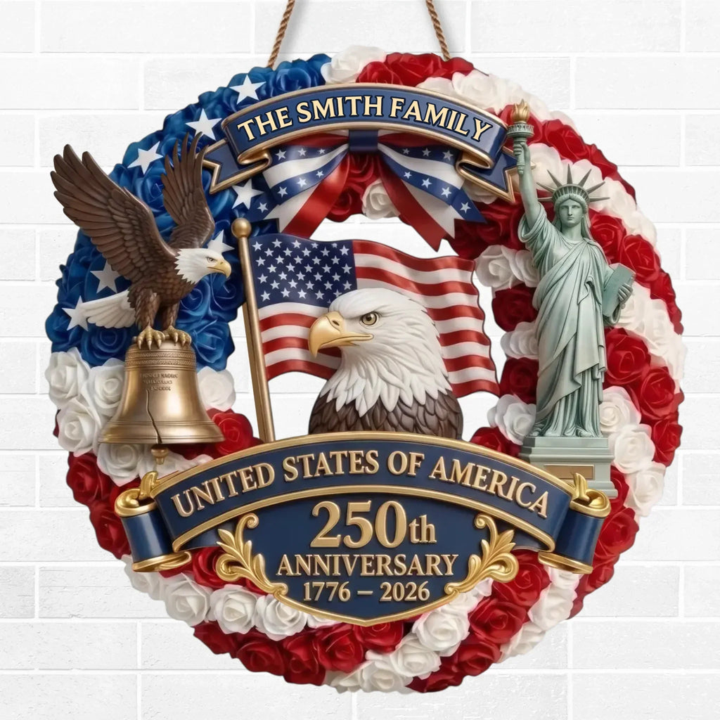 Custom Wood Sign - Personalized 250th Anniversary Gift for Family