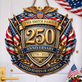Personalized Wood Sign America's 250th Anniversary Gift for Family