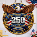 Personalized Wood Sign America 250th Anniversary Gift for Family