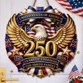 Personalized Wood Sign for America 250th Anniversary Gift for Family