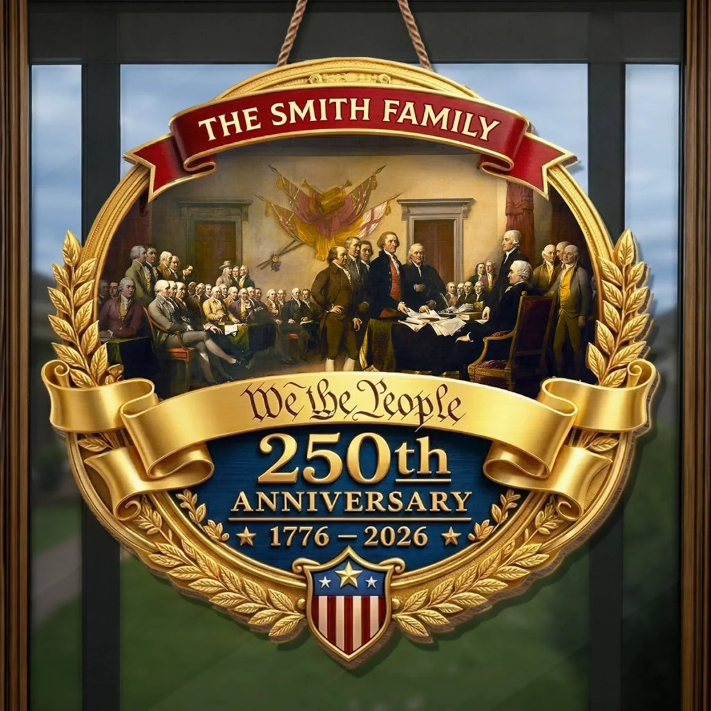 Personalized Wood Sign for 250th Anniversary Gift for Family