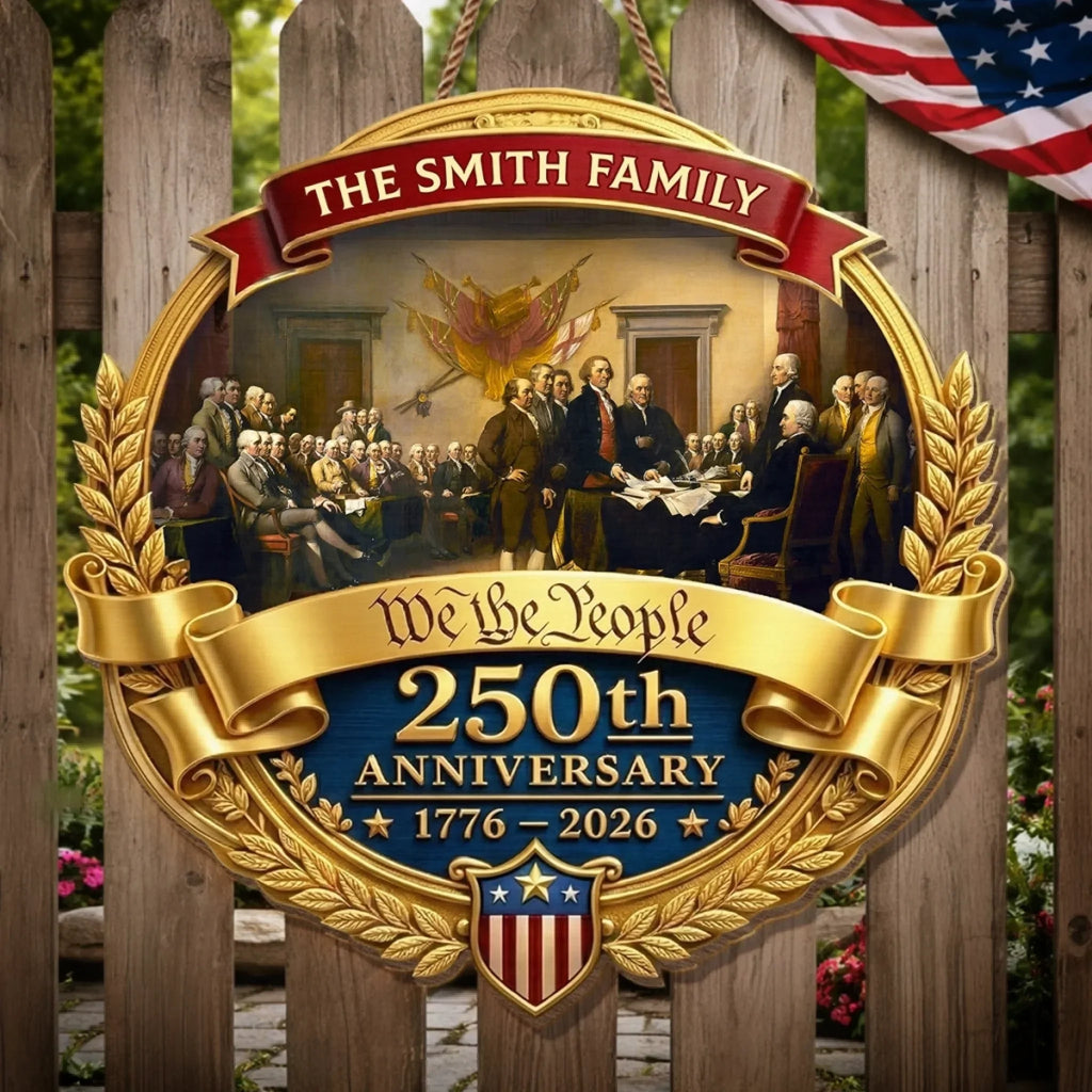 Personalized Wood Sign for 250th Anniversary Gift for Family