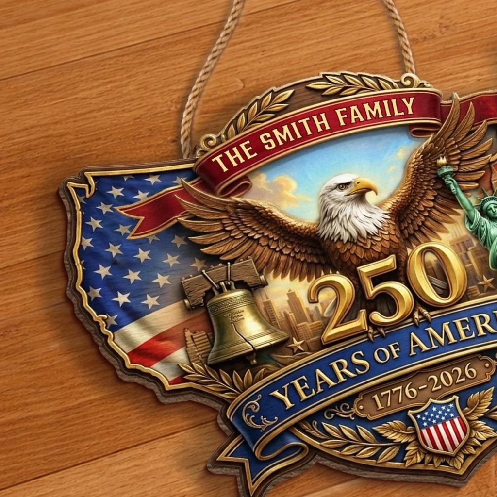 Custom Wood Sign Personalized 250th Anniversary Gift for Family