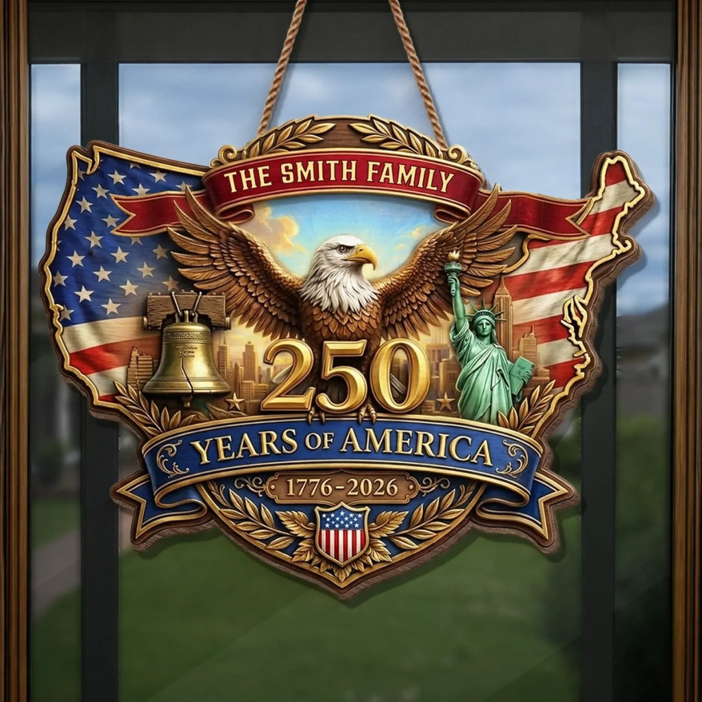 Custom Wood Sign Personalized 250th Anniversary Gift for Family