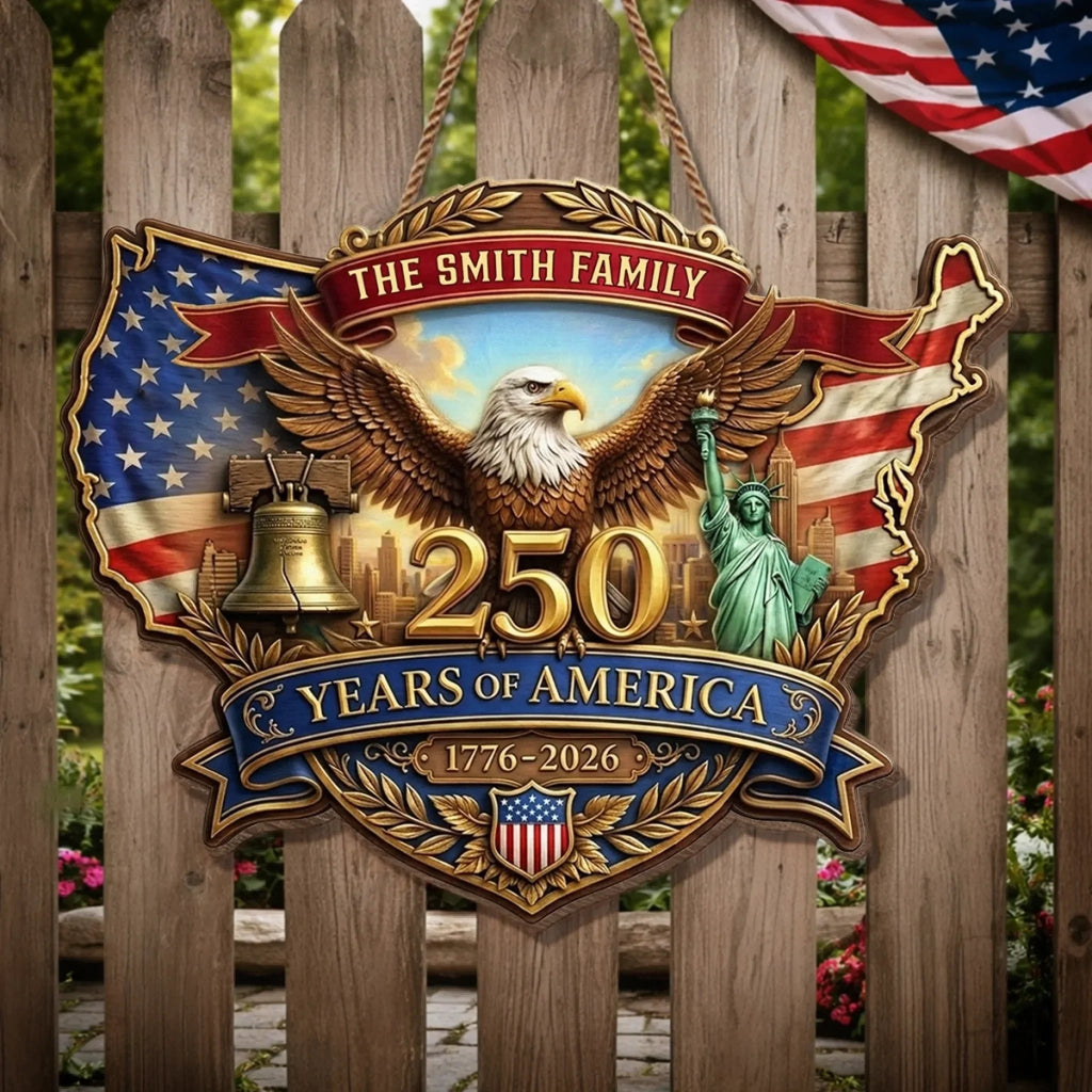 Custom Wood Sign Personalized 250th Anniversary Gift for Family
