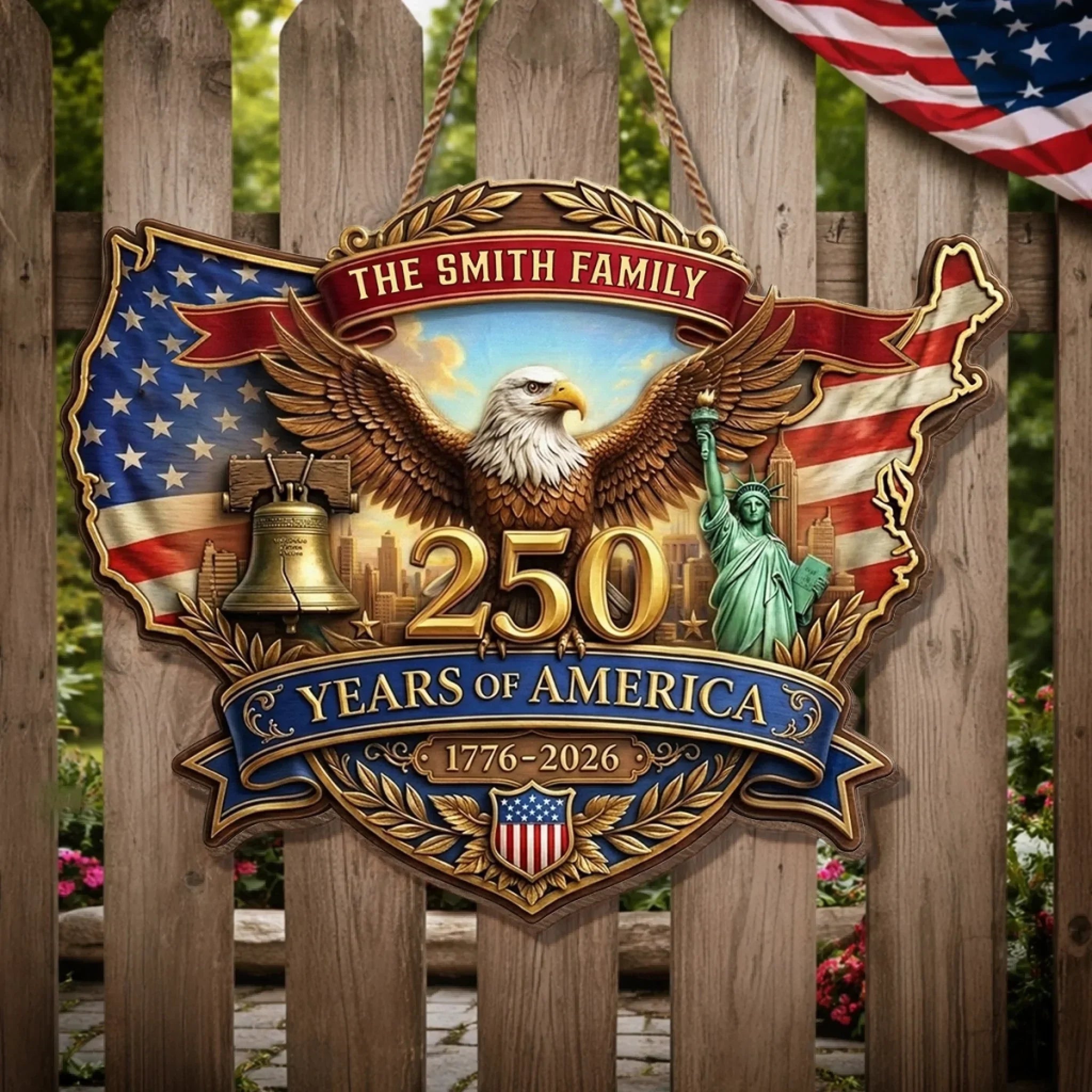 Custom Wood Sign Personalized 250th Anniversary Gift for Family