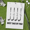 Personalized Golf Towel for Dad - Best Dad By Par Gift