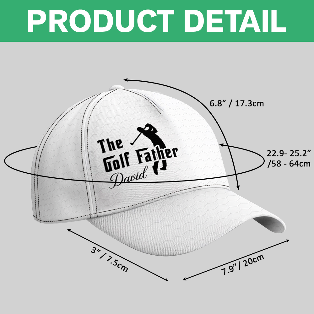 Personalized Golf Father Cap Custom Name Gift for Dad HN590 - AOP Cap GradoCreations