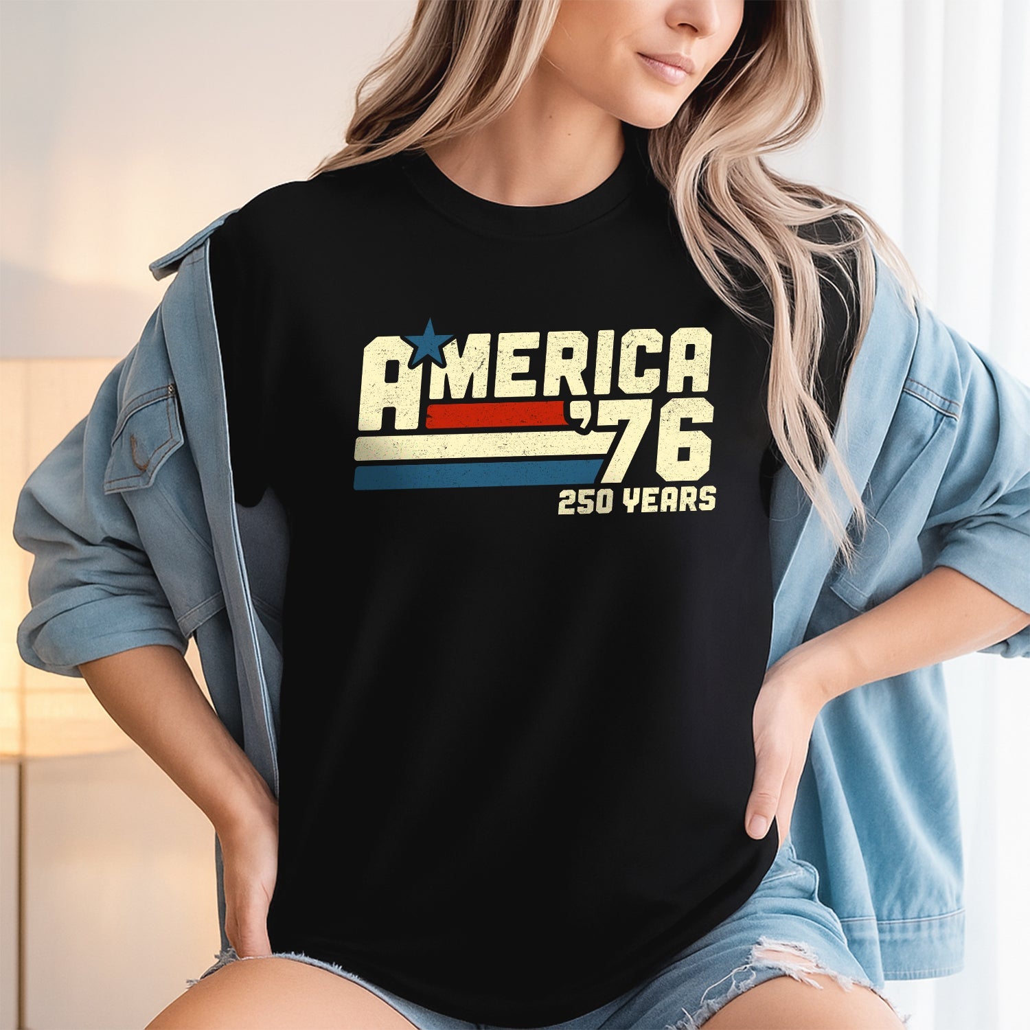 Patriotic 250 Years Vintage T-Shirt Custom Name Gift HN590 - Tshirt GradoCreations