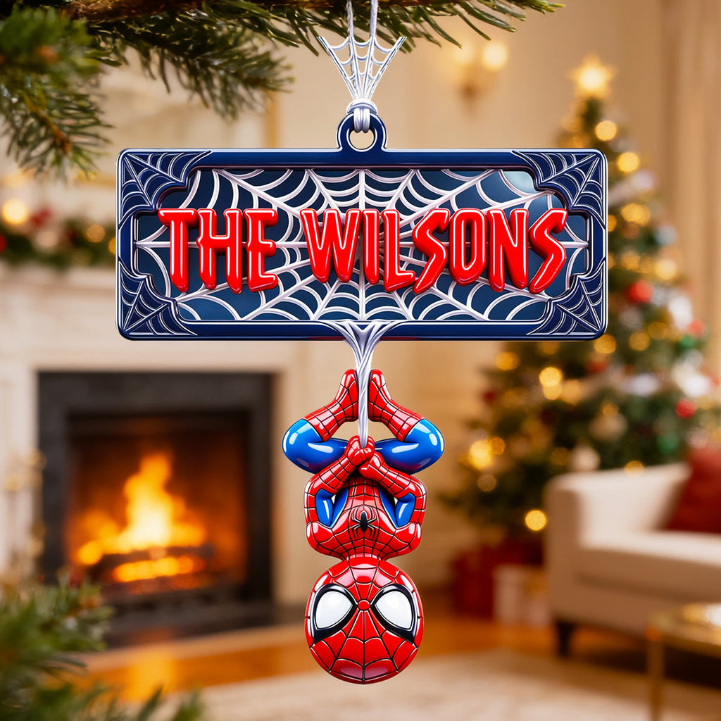 Personalized Acrylic Spider-Man Ornament Custom Family Gift Ornament GradoCreations