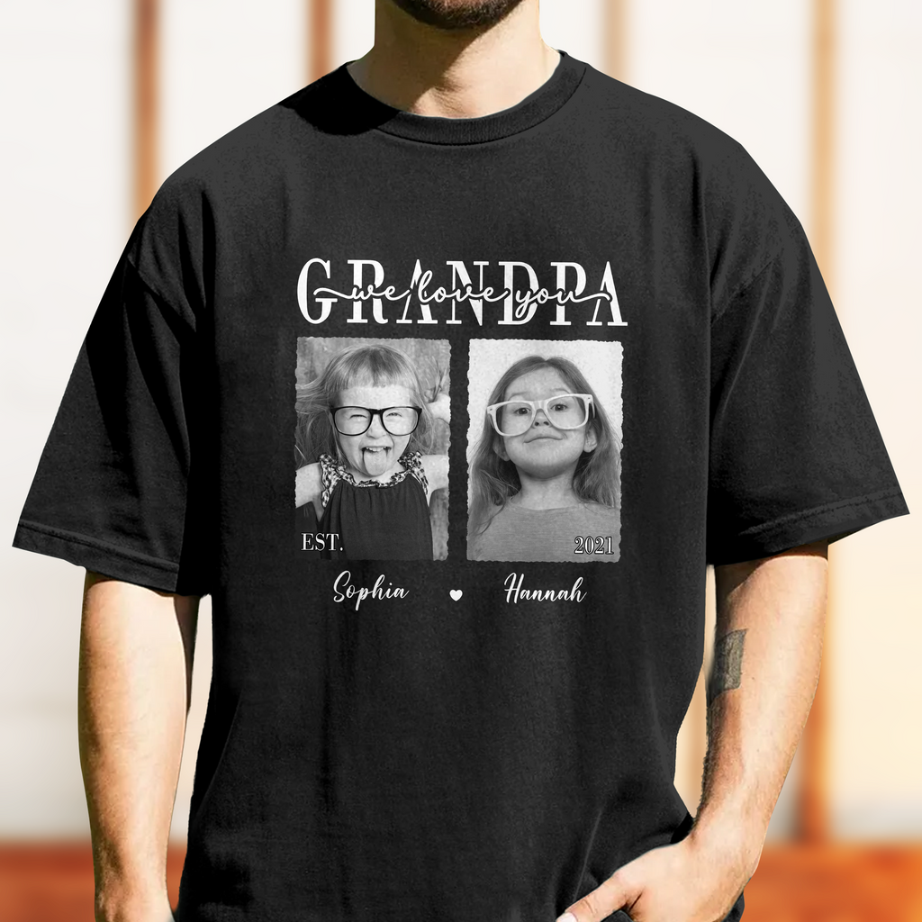 Personalized Comfort Shirt Custom Photo Gift for Dad Comfort Shirt GradoCreations