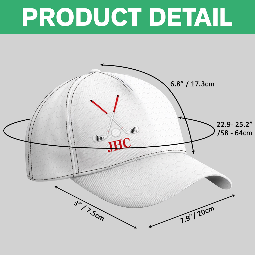 Personalized Monogram Classic Cap Custom Gift for Golf Lovers HN590 - AOP Cap GradoCreations
