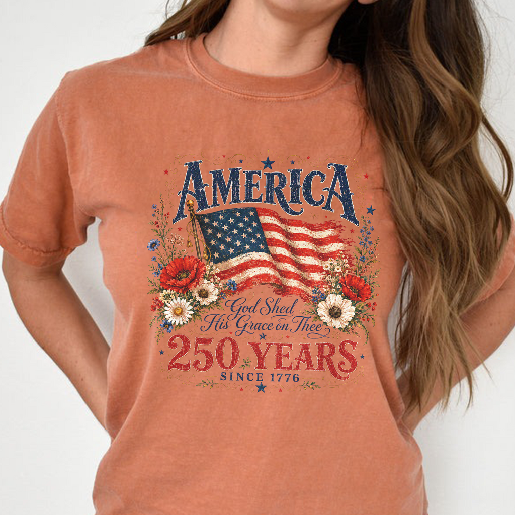 Personalized Comfort Shirt 250th USA Anniversary Gift Comfort Shirt GradoCreations